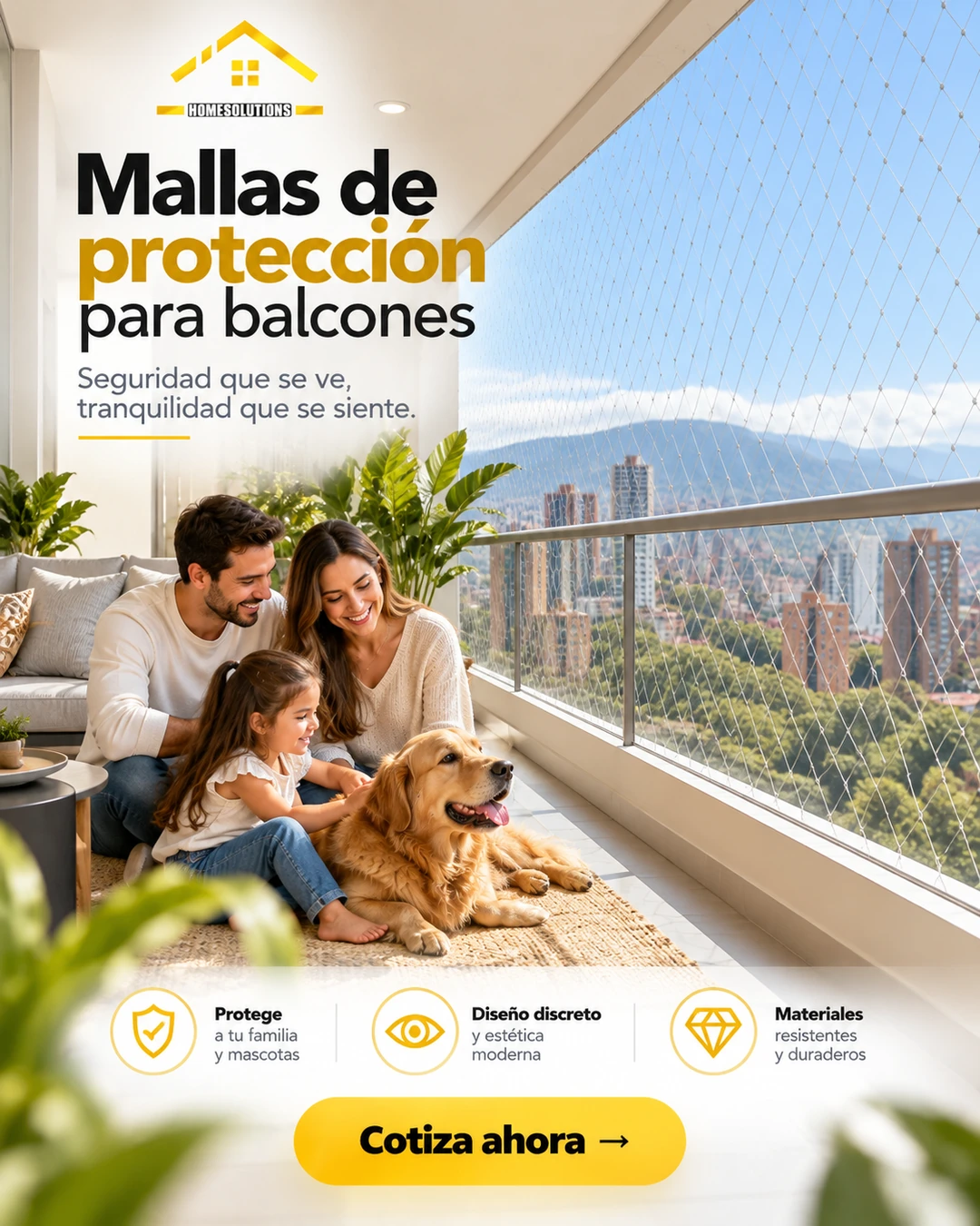 Mallas de seguridad para balcones